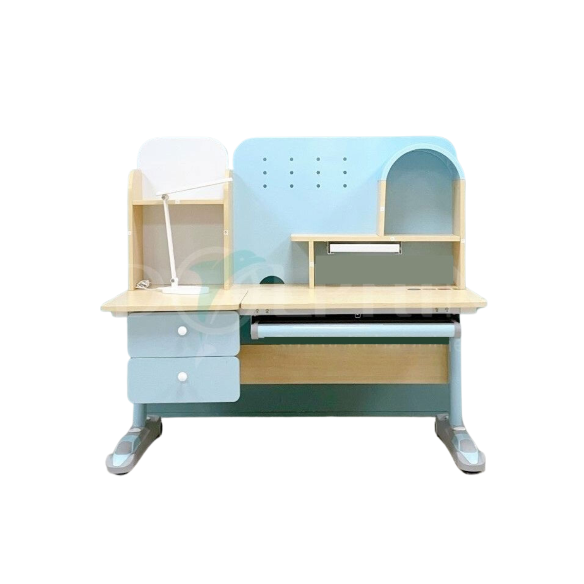 Bàn học thông minh chống gù chống cận Dolphin Dol-5, Gỗ chisamu tự nhiên